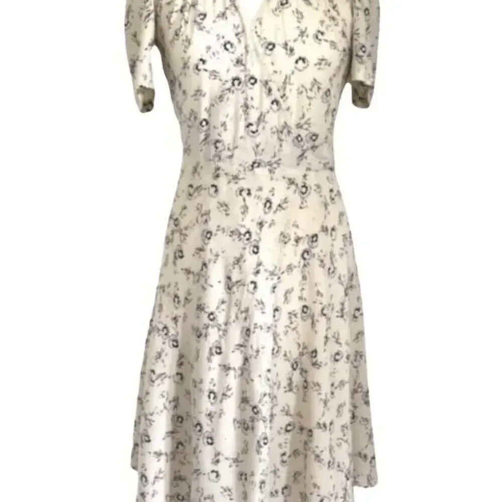 Sessun Chicama cross over dress, printed viscose crepe - sz XS‎ EUC